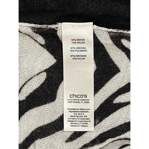 Chico's Zebra print open front cardigan, Sz 2, 692-T - Picture 4 of 4